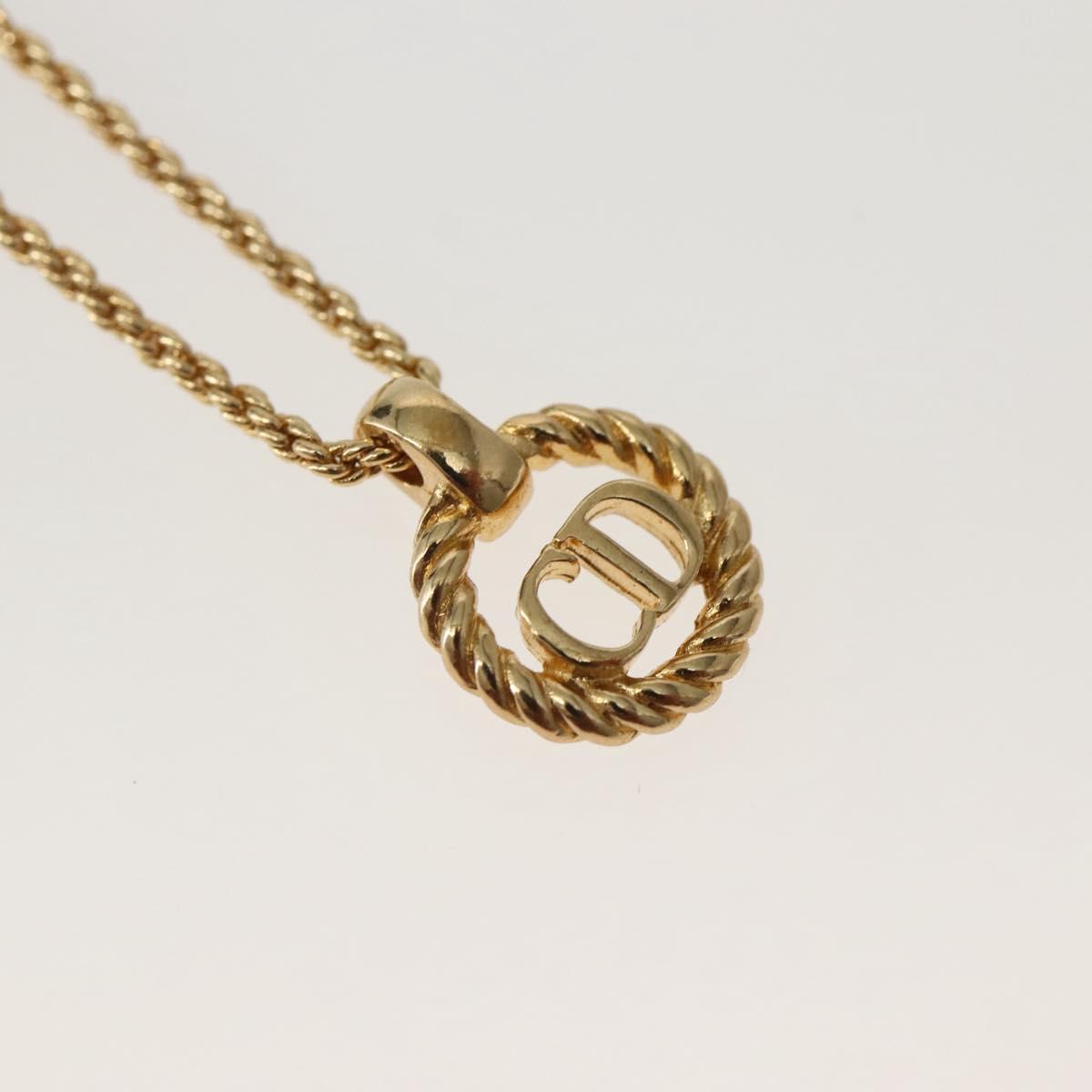 Christian Dior Necklace metal Gold Auth 143874