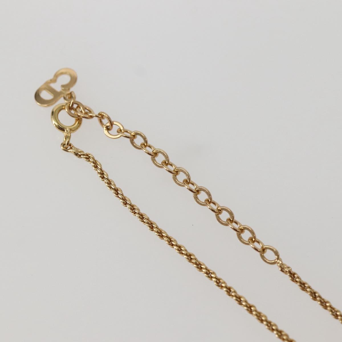 Christian Dior Necklace metal Gold Auth 143874