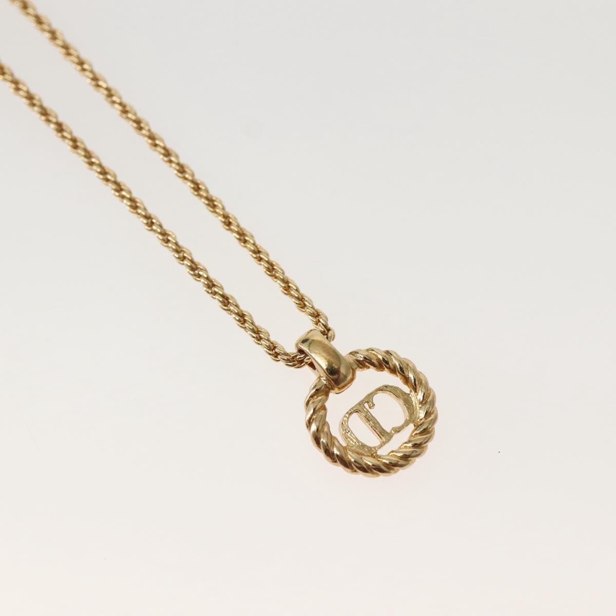 Christian Dior Necklace metal Gold Auth 143874