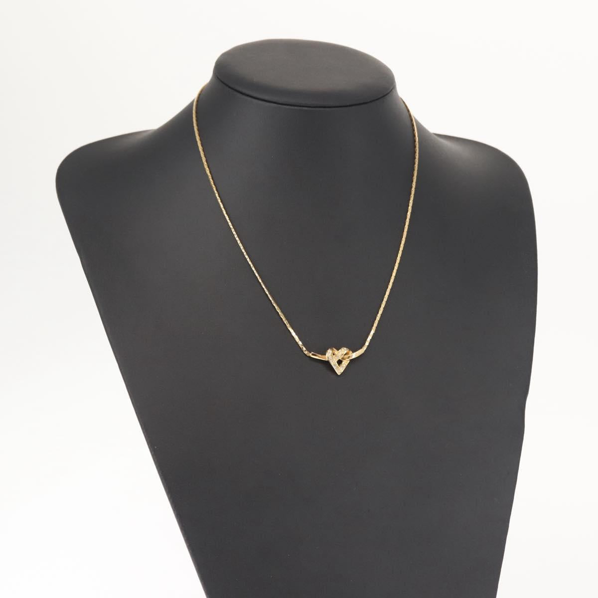 Christian Dior Necklace metal Gold Auth 143875