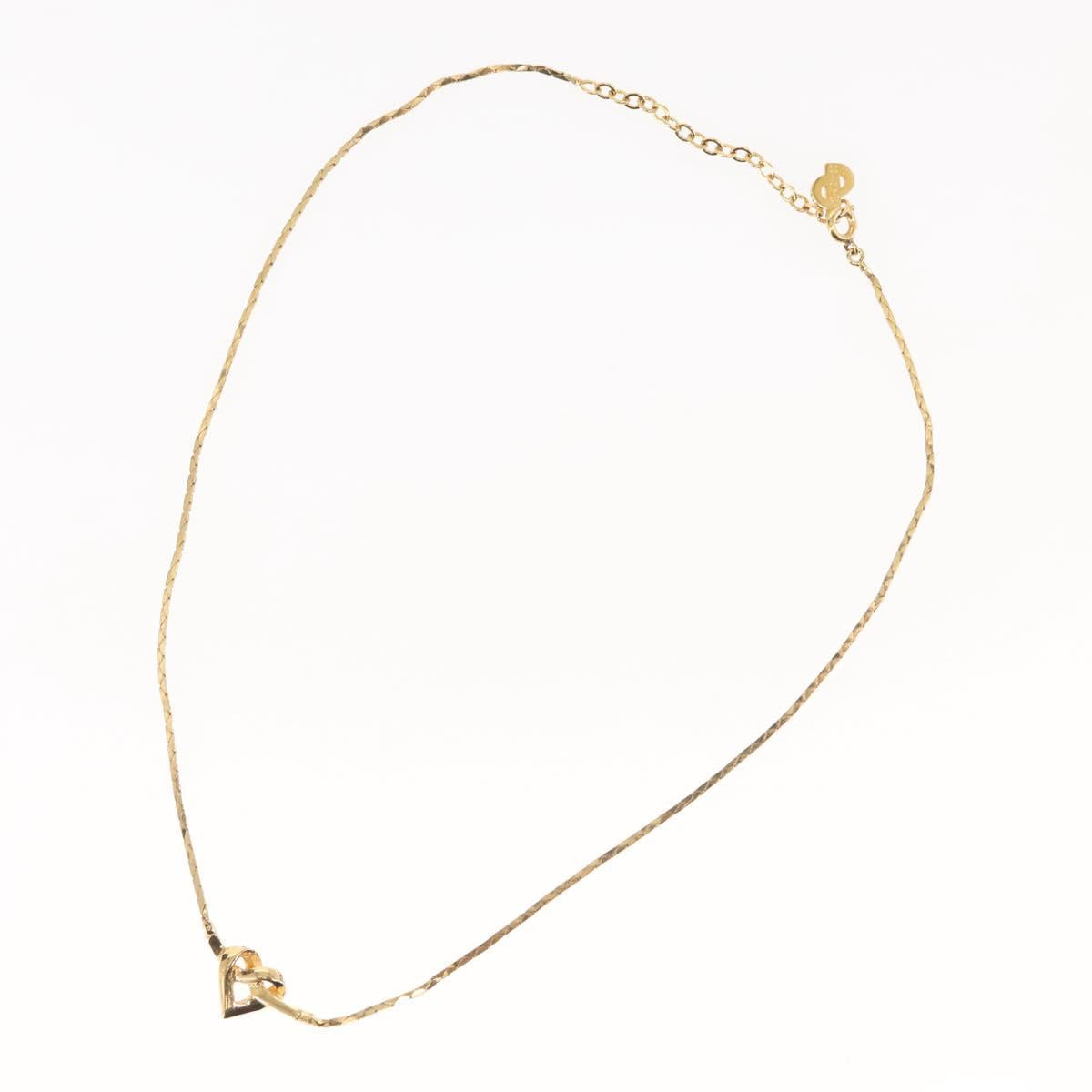 Christian Dior Necklace metal Gold Auth 143875