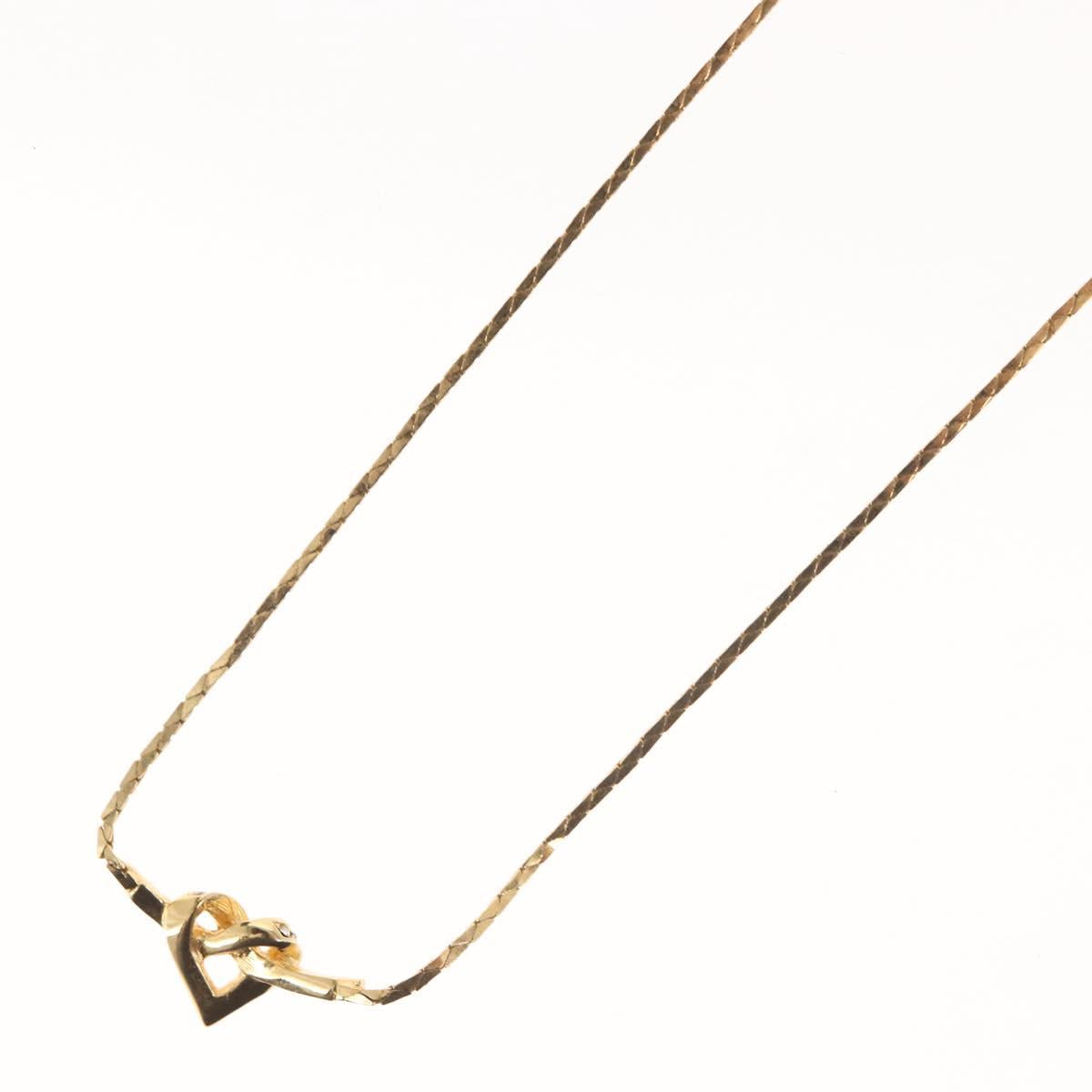 Christian Dior Necklace metal Gold Auth 143875