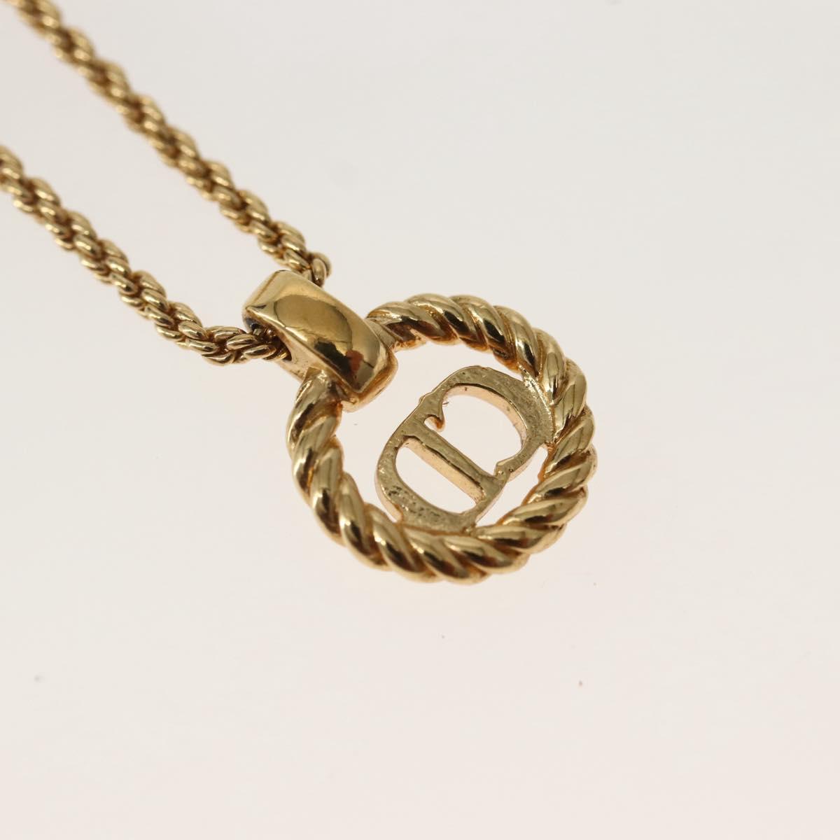 Christian Dior Necklace metal Gold Auth 143878