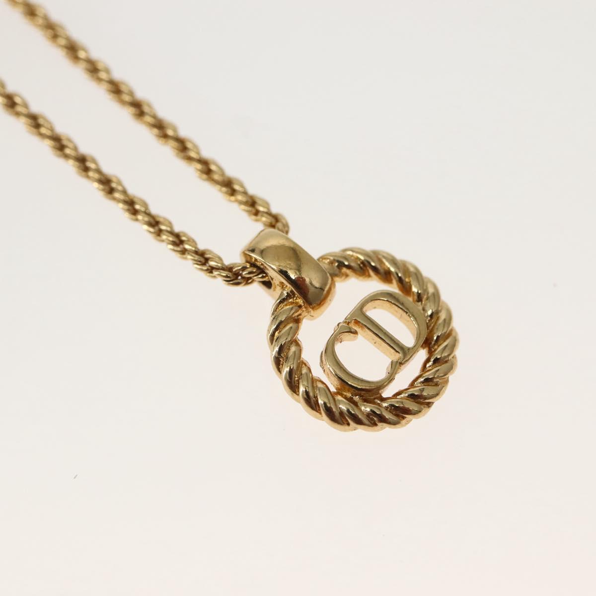Christian Dior Necklace metal Gold Auth 143878