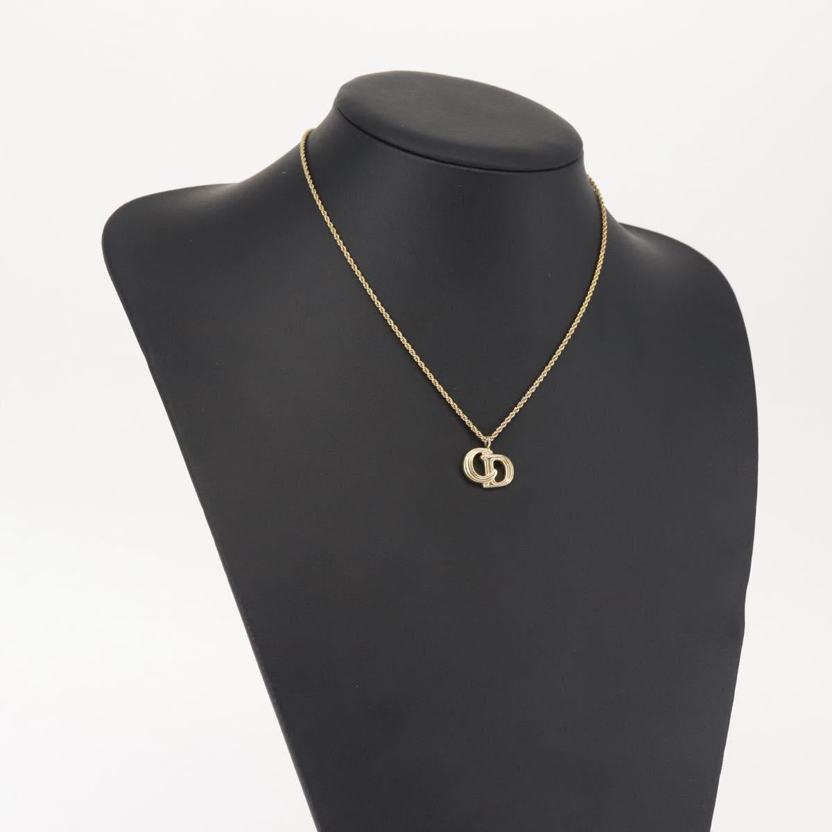 Christian Dior Necklace metal Gold Auth 143879