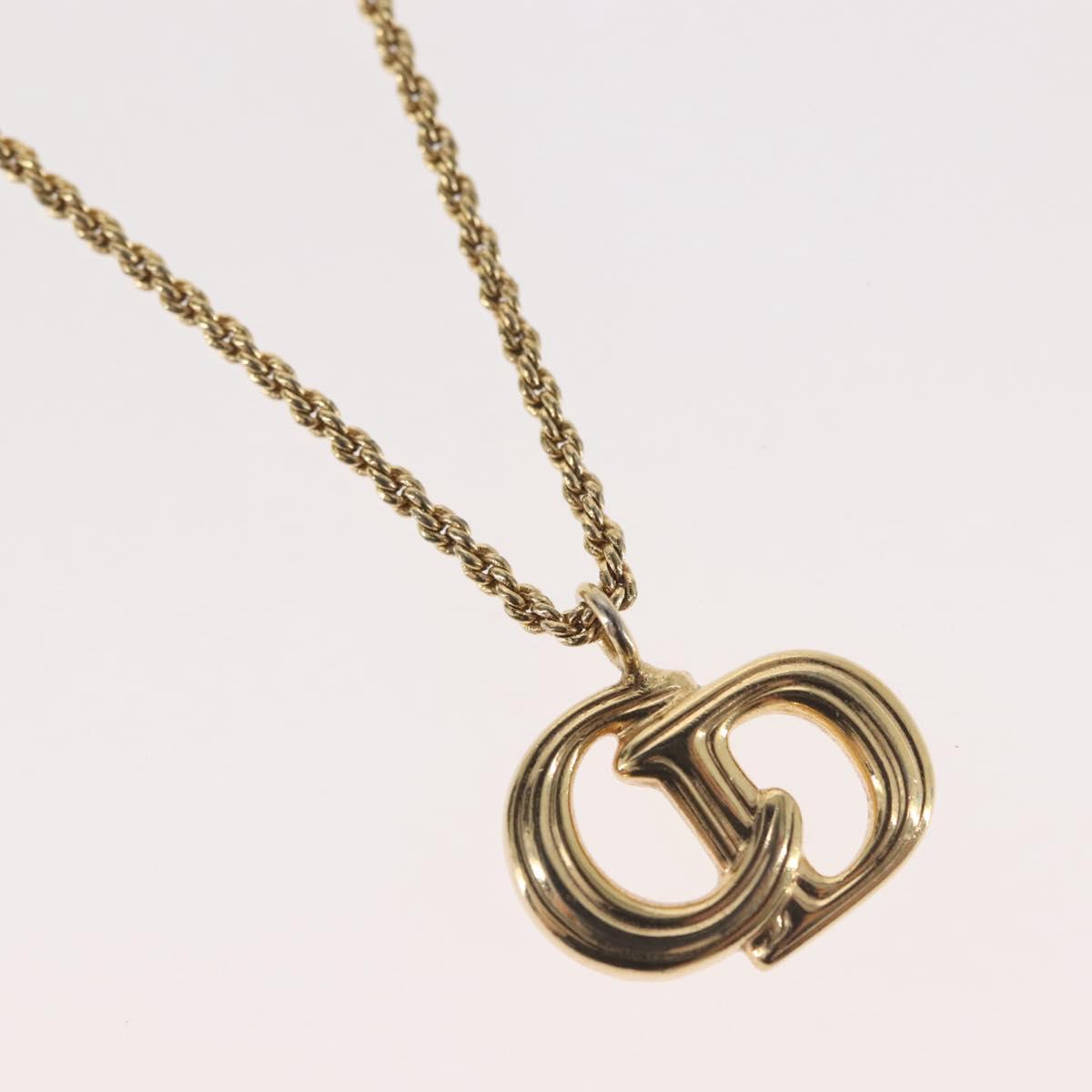 Christian Dior Necklace metal Gold Auth 143879
