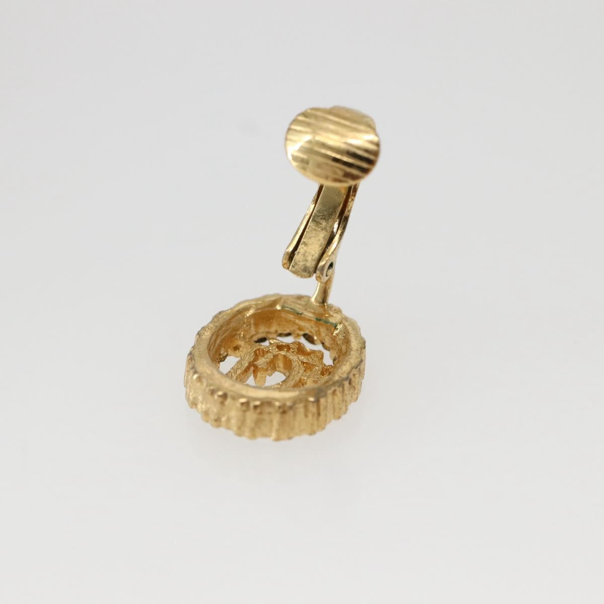 Christian Dior Earring metal Gold Auth 143884