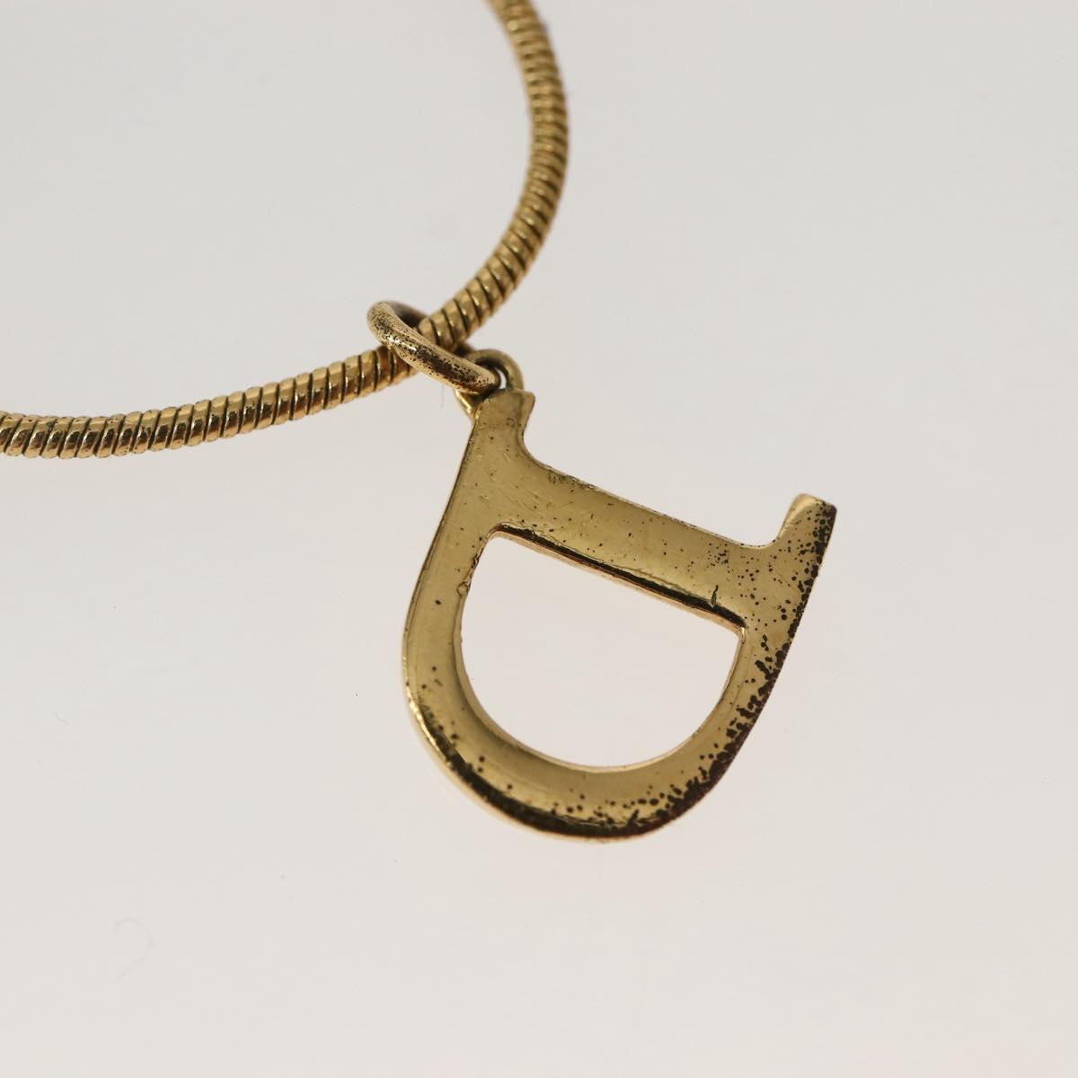 Christian Dior Necklace metal Gold Auth 143889