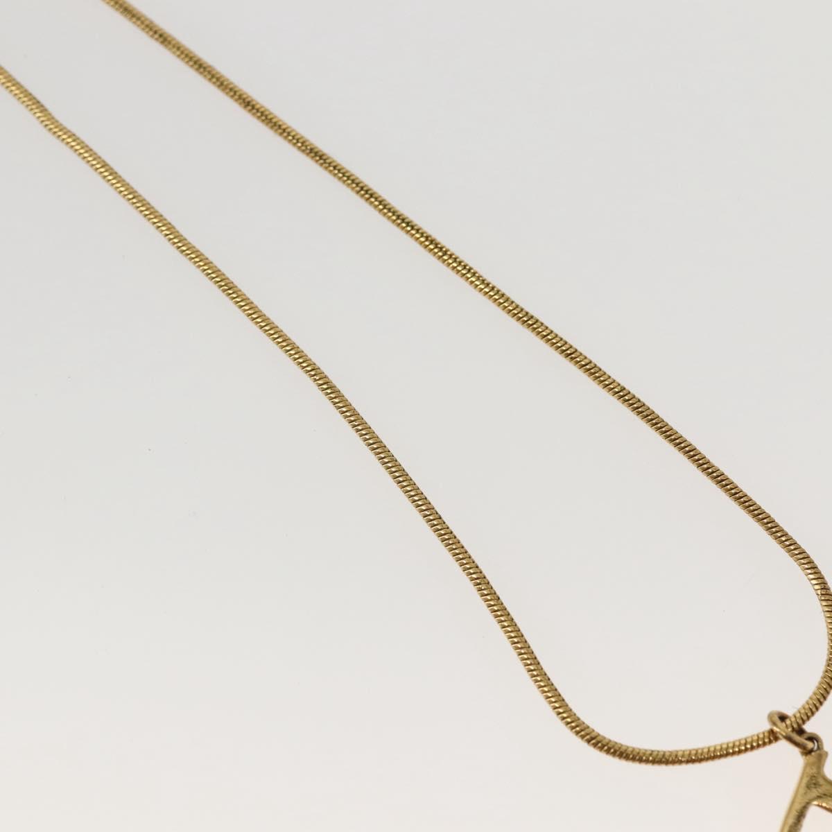 Christian Dior Necklace metal Gold Auth 143889