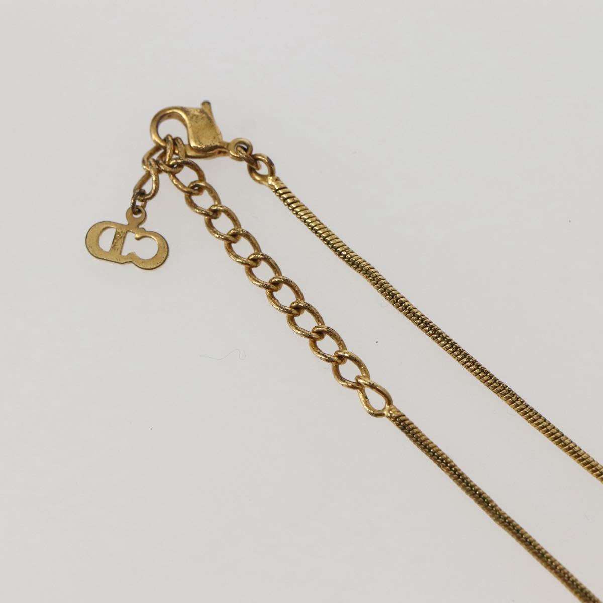 Christian Dior Necklace metal Gold Auth 143889