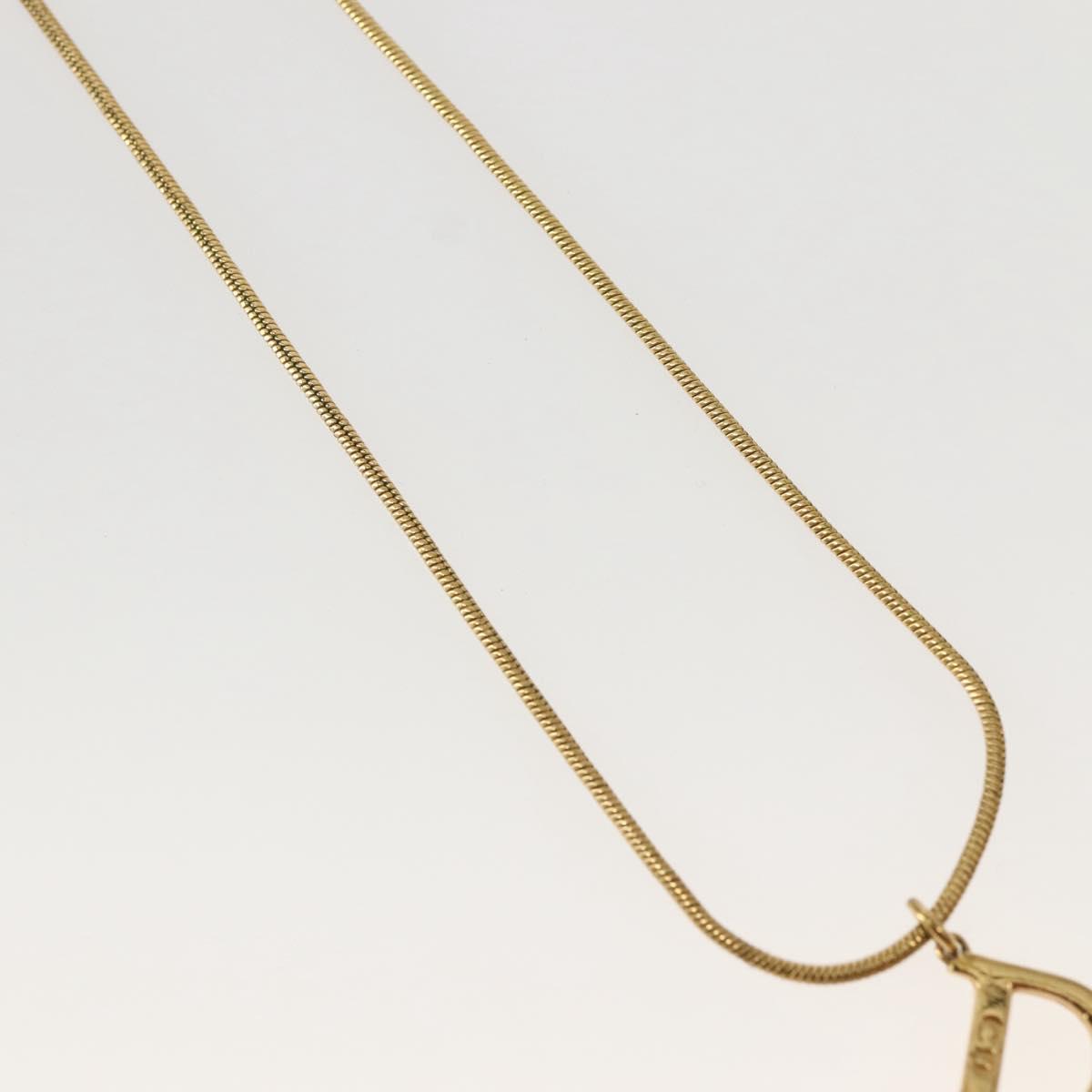 Christian Dior Necklace metal Gold Auth 143889