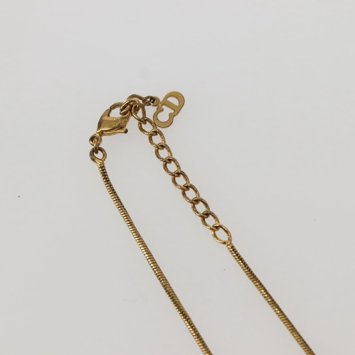 Christian Dior Necklace metal Gold Auth 143889