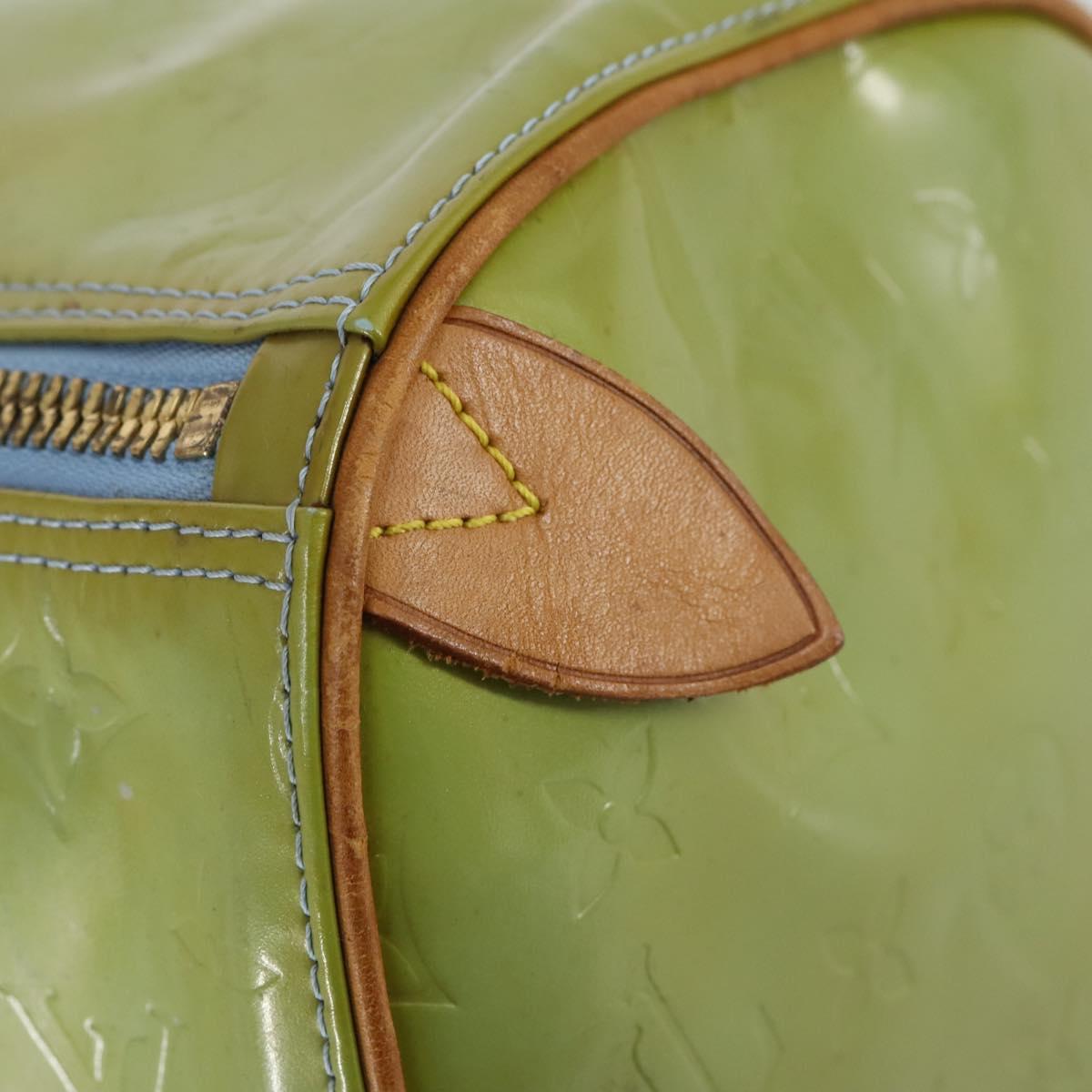 LOUIS VUITTON Monogram Vernis Mercer Boston Bag Baby Blue M91001 LV Auth 143900