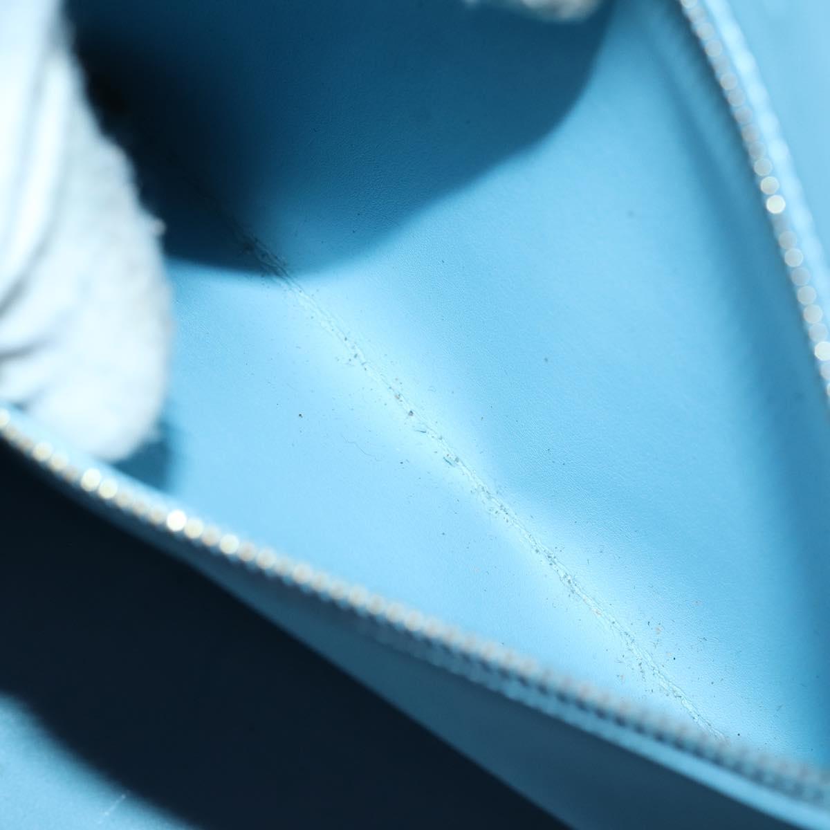 LOUIS VUITTON Monogram Vernis Mercer Boston Bag Baby Blue M91001 LV Auth 143900