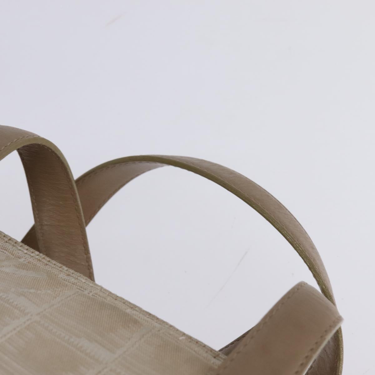 CHANEL New Travel Line Hand Bag Nylon 2way Beige Silver CC Auth 143907