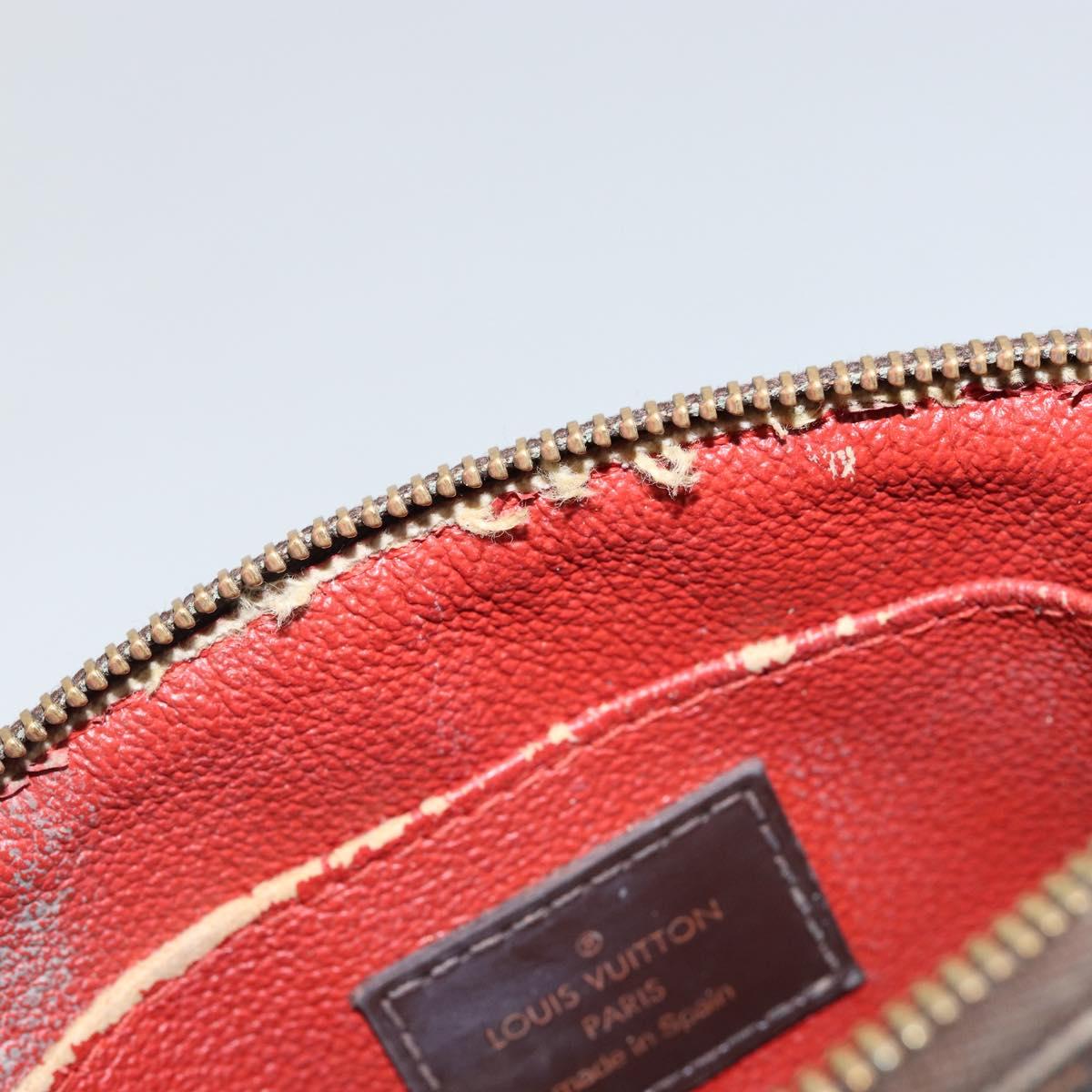 LOUIS VUITTON Damier Ebene Pochette Cosmetic PM Pouch N47516 LV Auth 143909