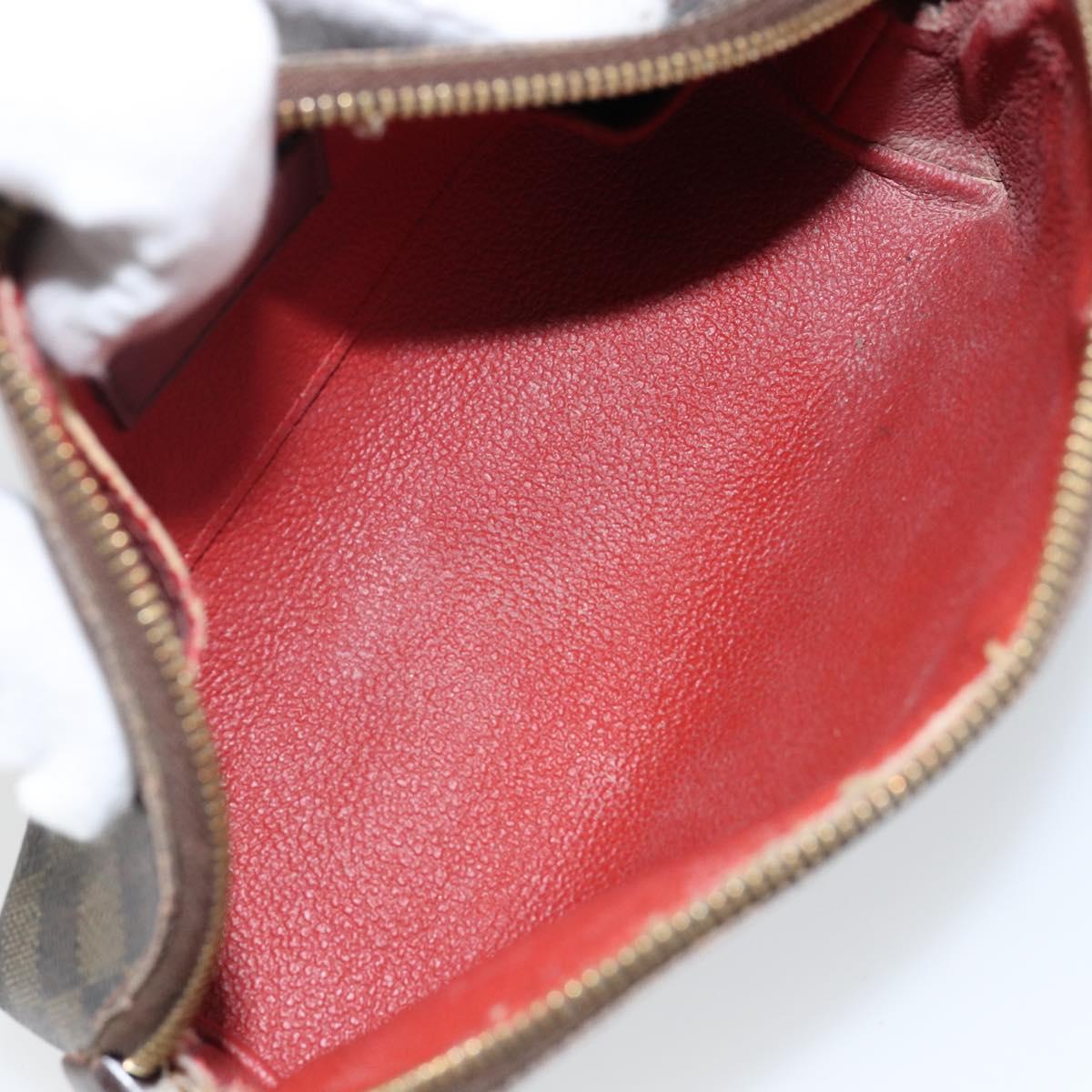 LOUIS VUITTON Damier Ebene Pochette Cosmetic PM Pouch N47516 LV Auth 143909