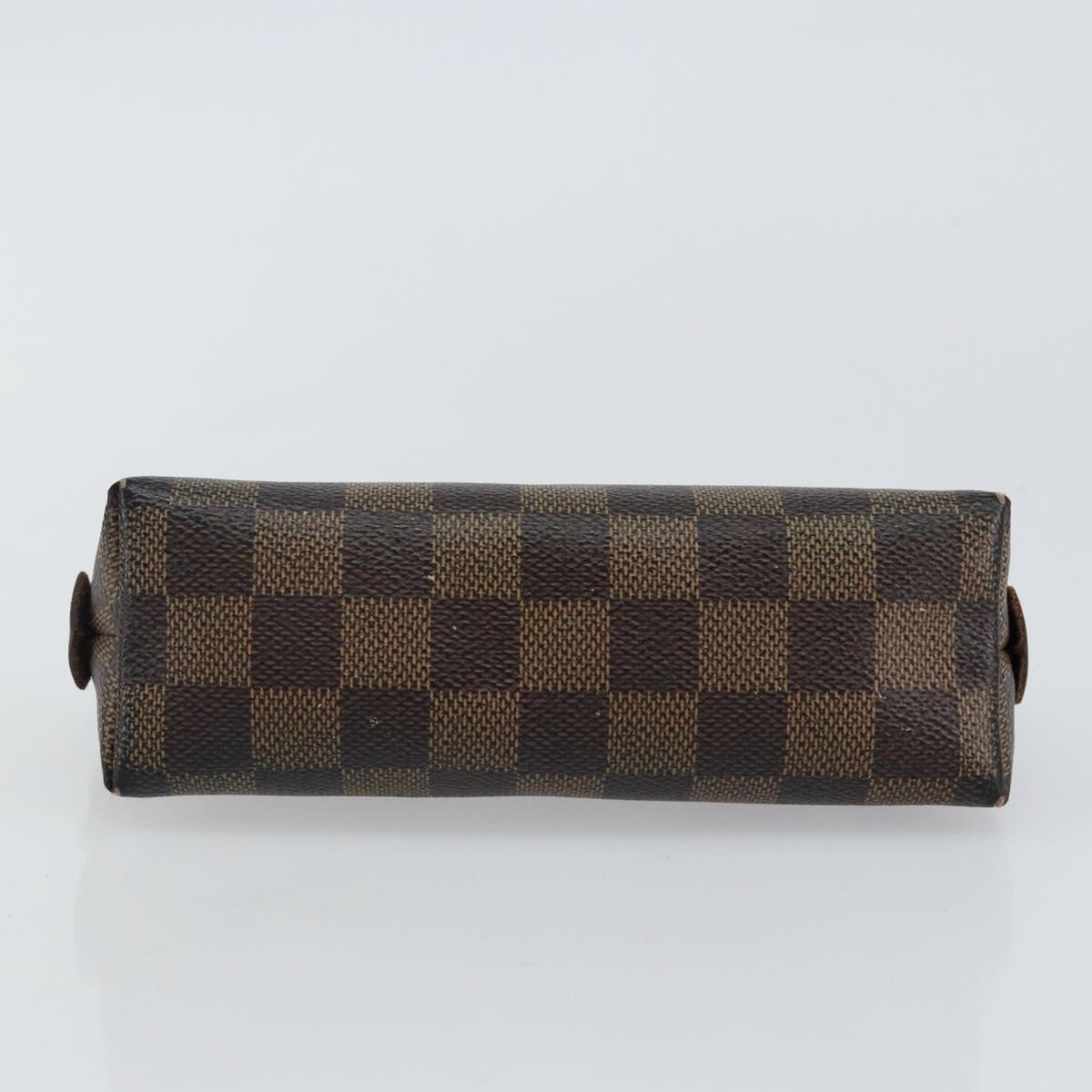 LOUIS VUITTON Damier Ebene Pochette Cosmetic PM Pouch N47516 LV Auth 143909