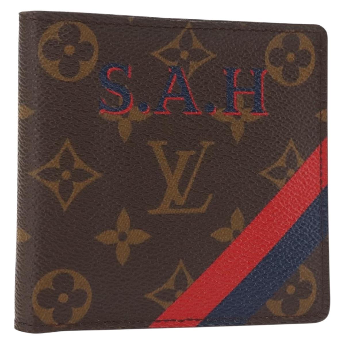 LOUIS VUITTON Monogram Portefeuille Marco NM Bifold Wallet LV Auth 143914