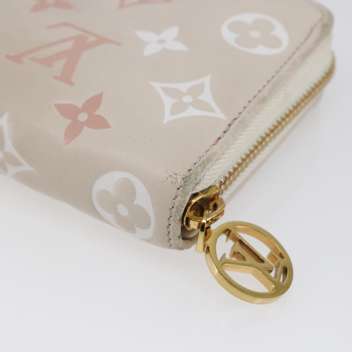 LOUIS VUITTON Monogram Coussin Zippy Long Wallet Pink M82290 LV Auth 143915