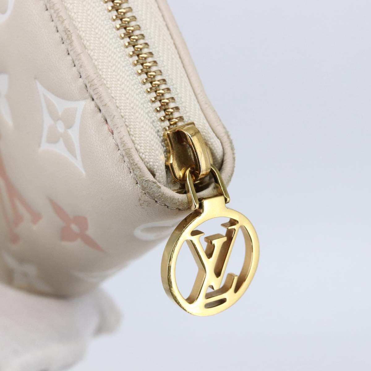 LOUIS VUITTON Monogram Coussin Zippy Long Wallet Pink M82290 LV Auth 143915