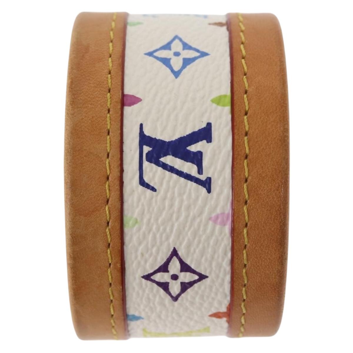 LOUIS VUITTON Monogram Multicolor Cerule Bracelet White M92593 LV Auth 143917