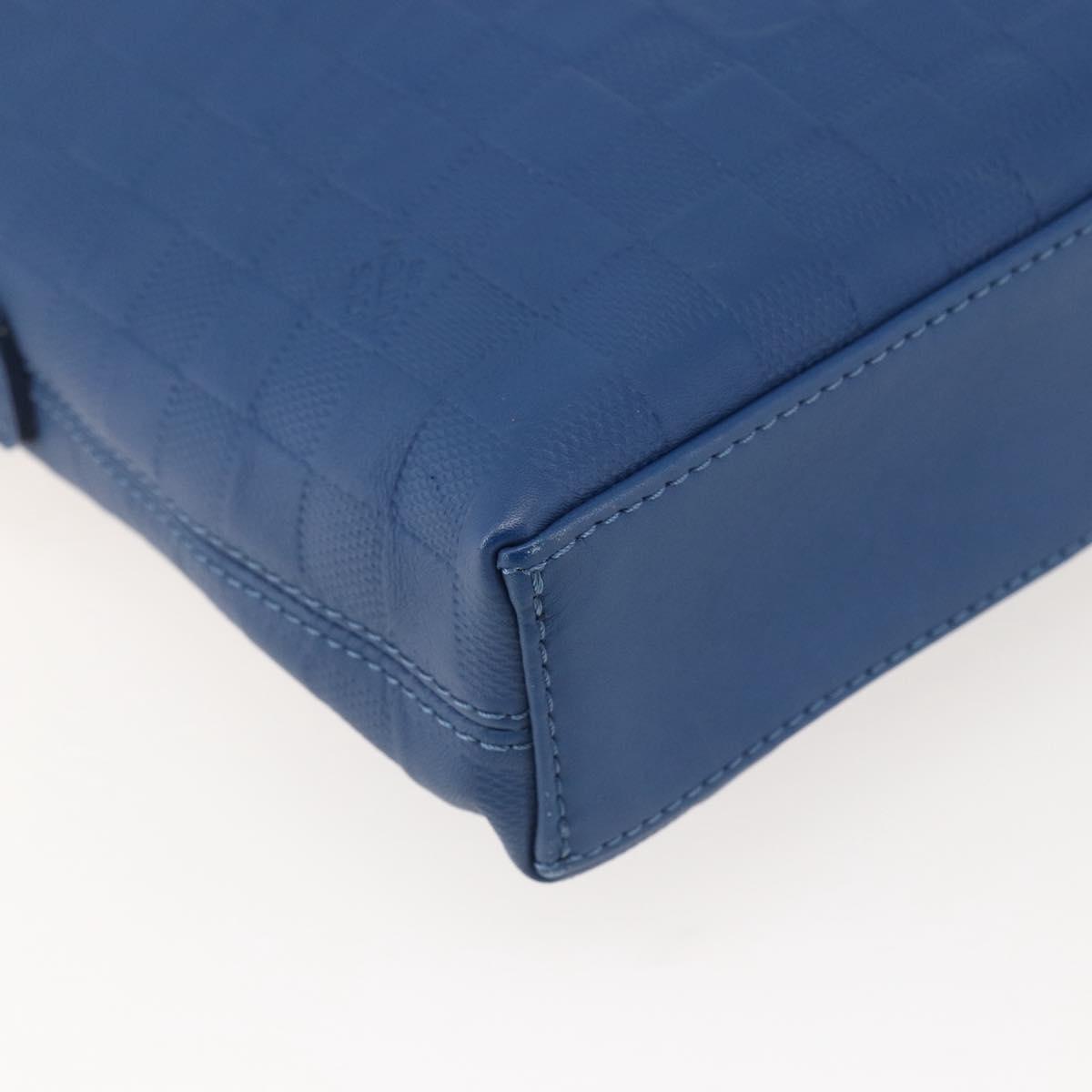 LOUIS VUITTON Damier Infini Porte DocumentsJules Bag Blue N41328 Auth 143920