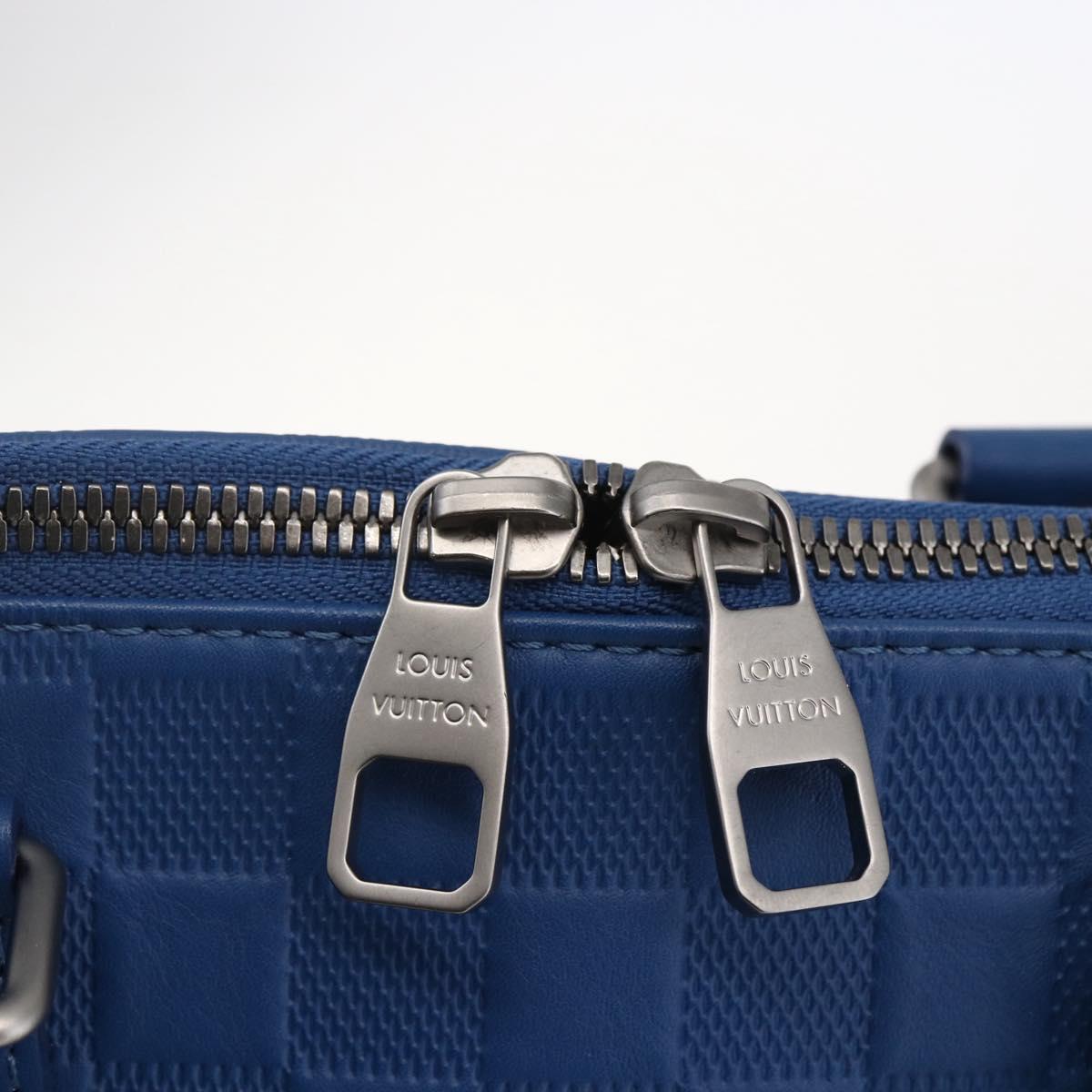 LOUIS VUITTON Damier Infini Porte DocumentsJules Bag Blue N41328 Auth 143920