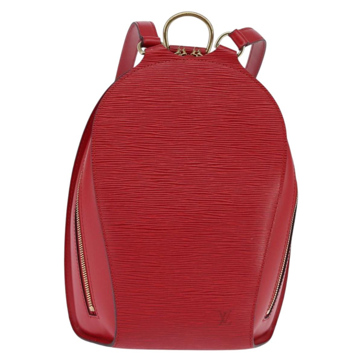 LOUIS VUITTON Epi Mabillon Backpack Castilian Red M52237 LV Auth 143945