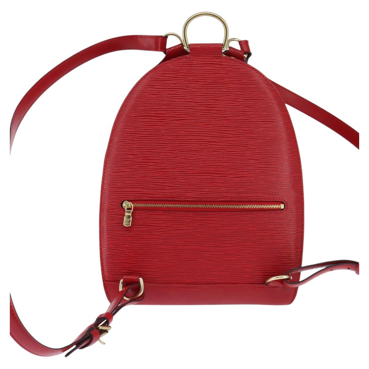 LOUIS VUITTON Epi Mabillon Backpack Castilian Red M52237 LV Auth 143945