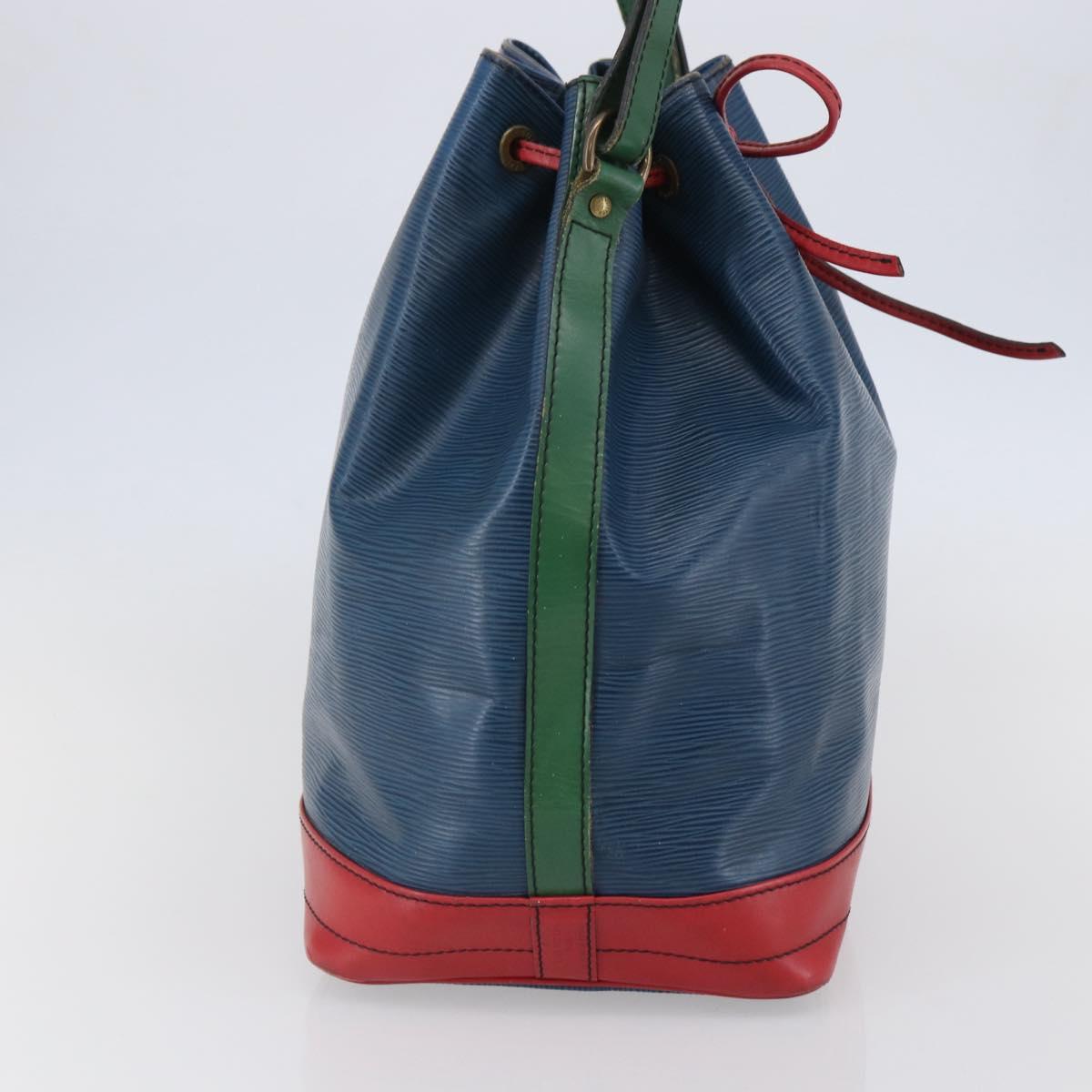 LOUIS VUITTON Epi Tricolor Noe Shoulder Bag Blue Red Green M44082 Auth 143946