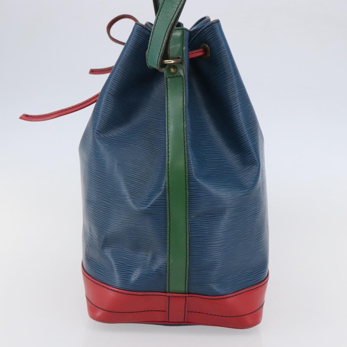 LOUIS VUITTON Epi Tricolor Noe Shoulder Bag Blue Red Green M44082 Auth 143946