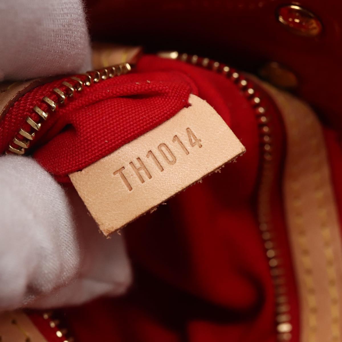 LOUIS VUITTON Monogram Vernis Reade PM Hand Bag Red Rouge M91088 LV Auth 143948