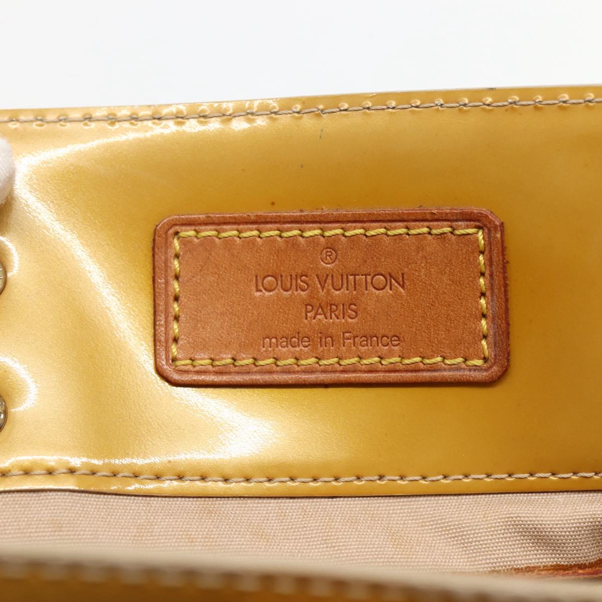 LOUIS VUITTON Monogram Vernis Reade MM Hand Bag Beige M91141 LV Auth 143950