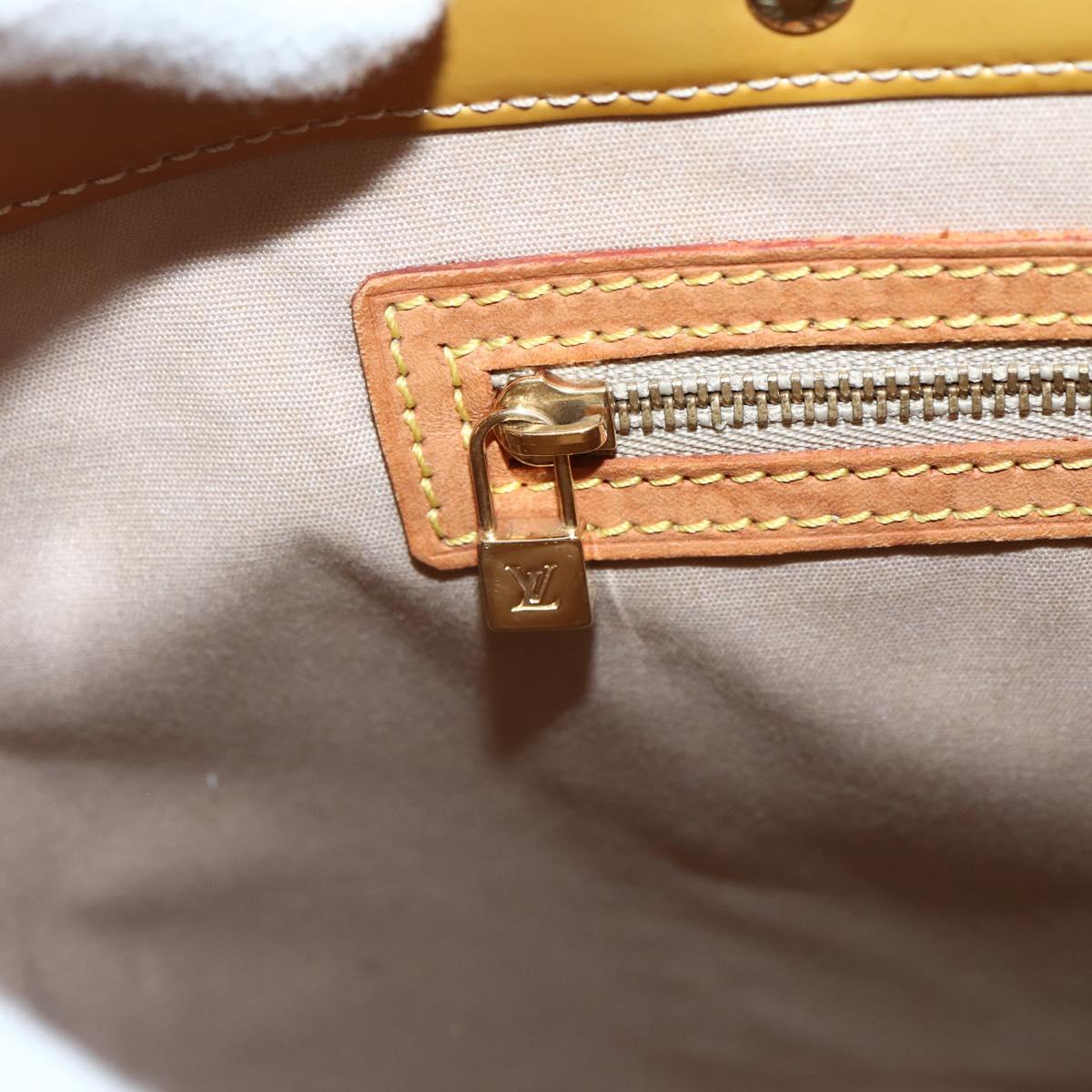 LOUIS VUITTON Monogram Vernis Reade MM Hand Bag Beige M91141 LV Auth 143950
