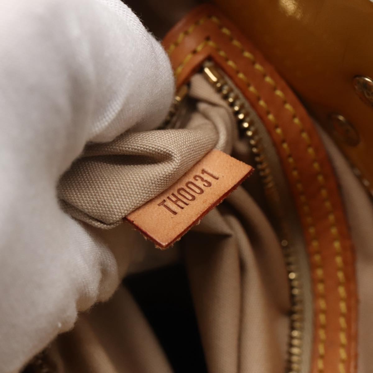 LOUIS VUITTON Monogram Vernis Reade MM Hand Bag Beige M91141 LV Auth 143950