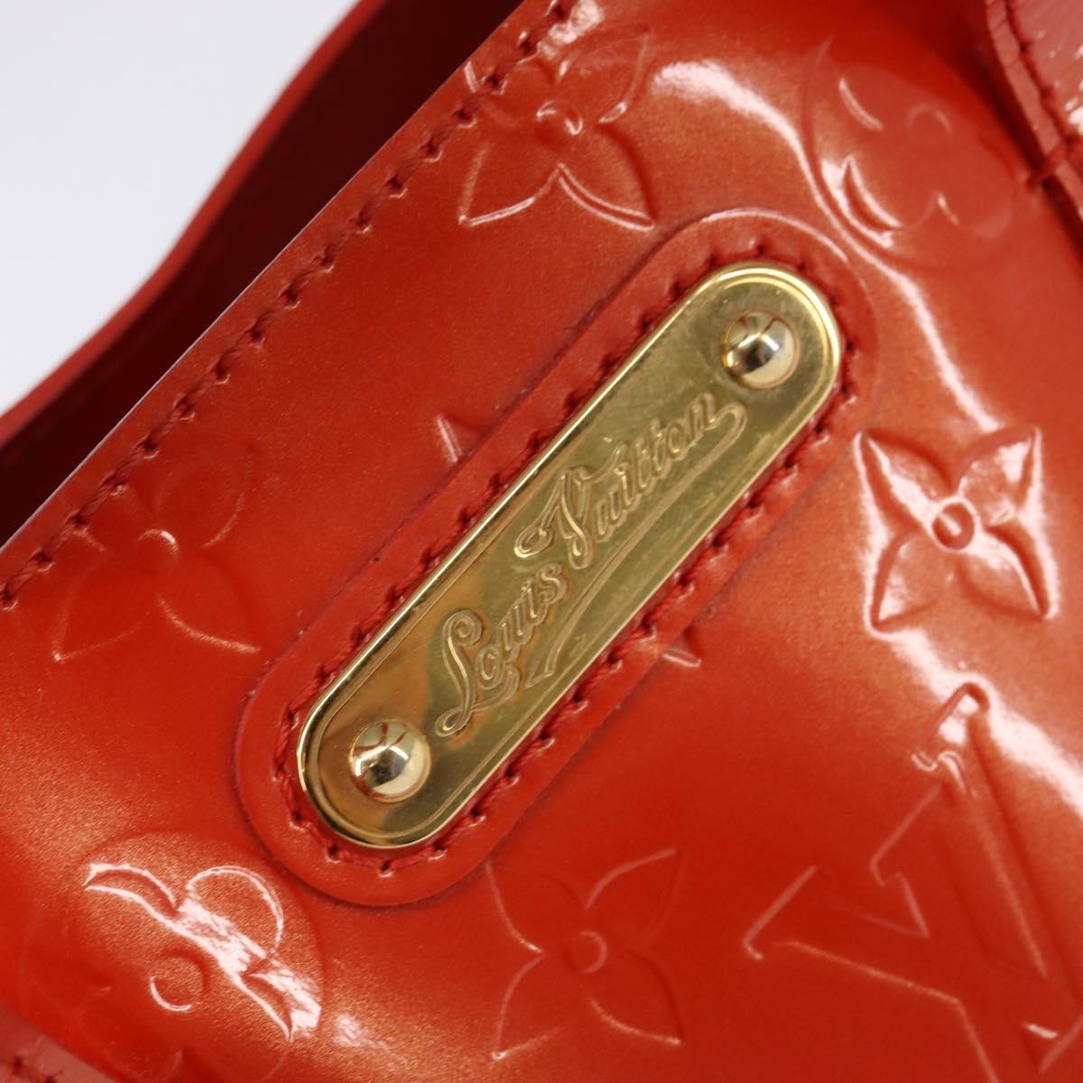 LOUIS VUITTON Monogram Vernis Wilshire PM Bag Orenge Sunset M93644 Auth 143951