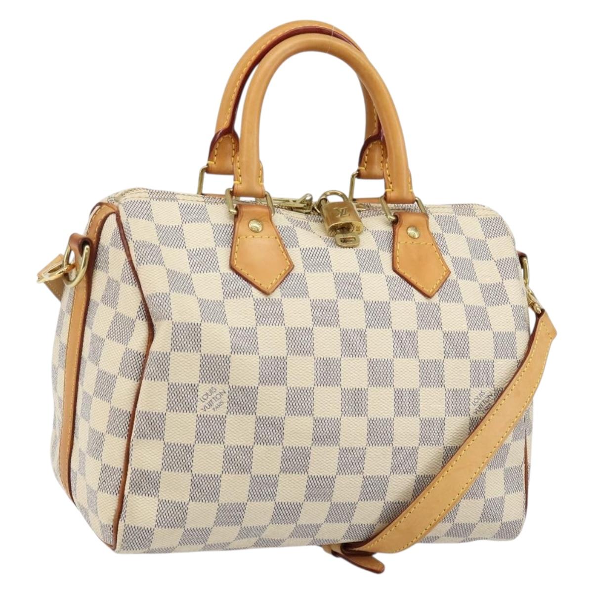LOUIS VUITTON Damier Azur Speedy Bandouliere 25 Hand Bag N41000 LV Auth 143958V