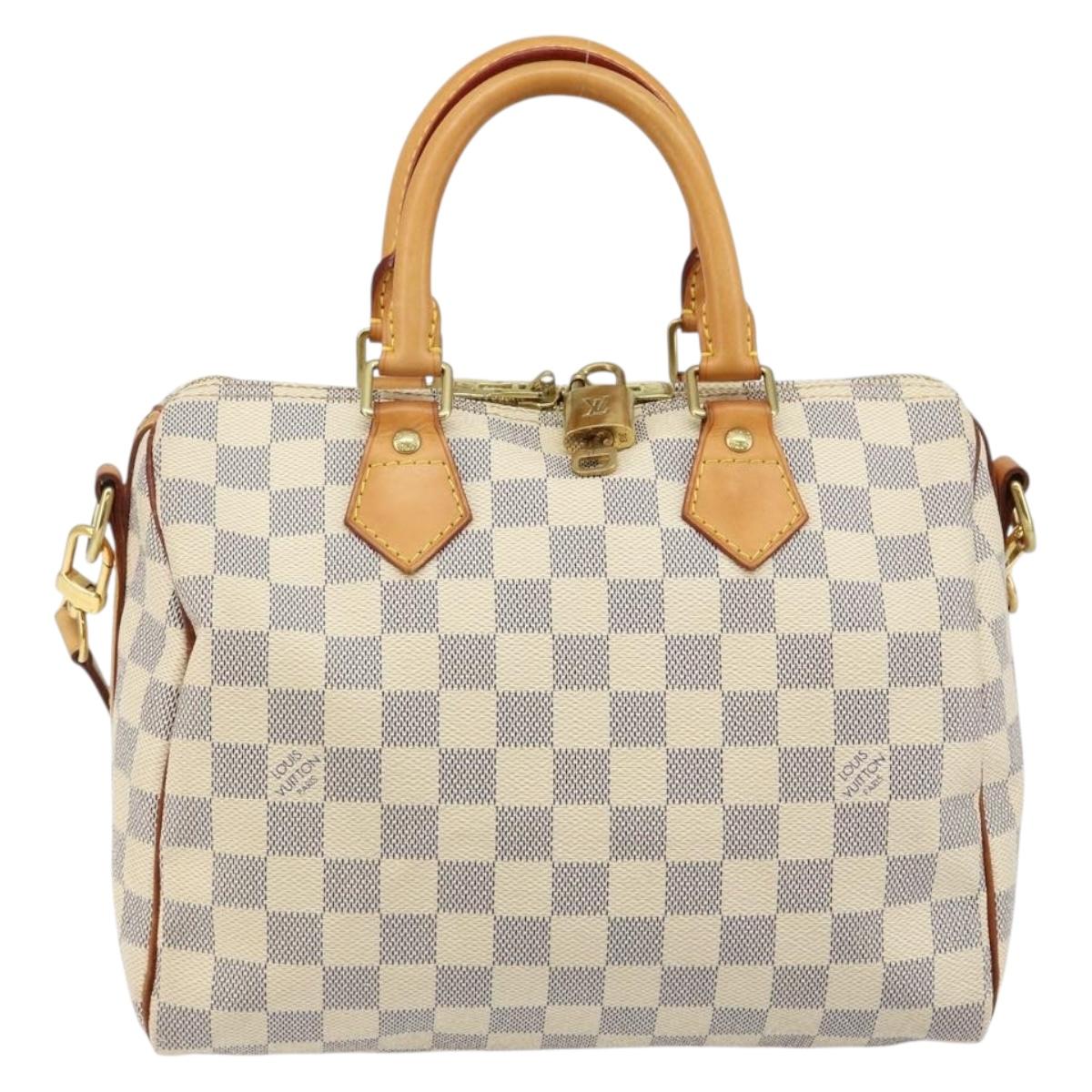 LOUIS VUITTON Damier Azur Speedy Bandouliere 25 Hand Bag N41000 LV Auth 143958V
