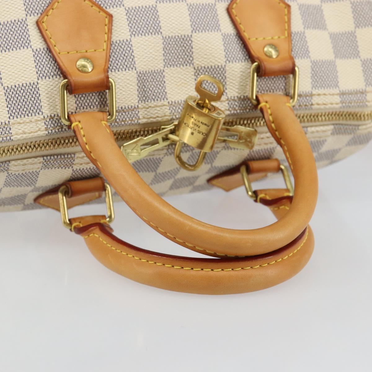 LOUIS VUITTON Damier Azur Speedy Bandouliere 25 Hand Bag N41000 LV Auth 143958V