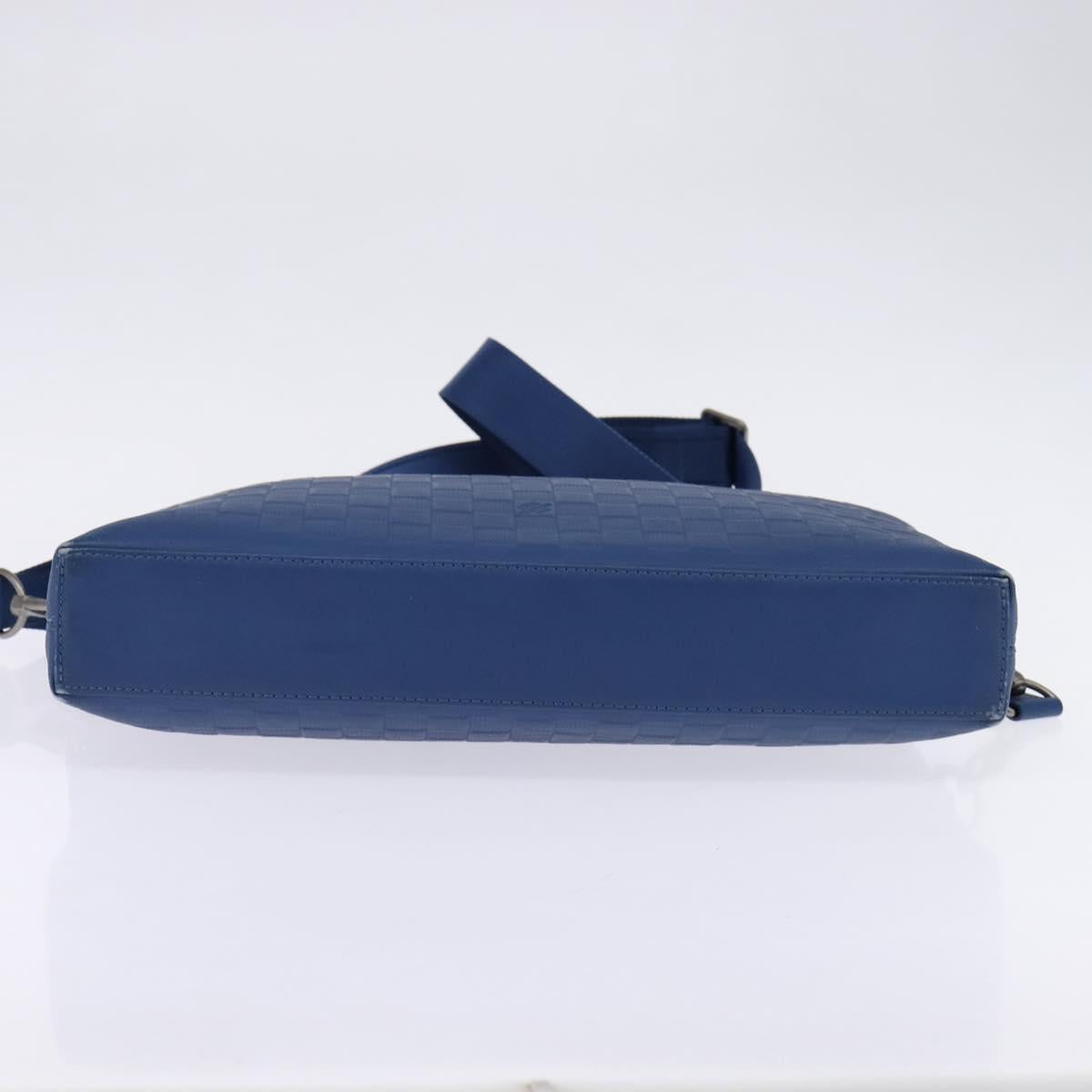 LOUIS VUITTON Damier Infini Porte DocumentsJules Bag Blue N41328 Auth 143959