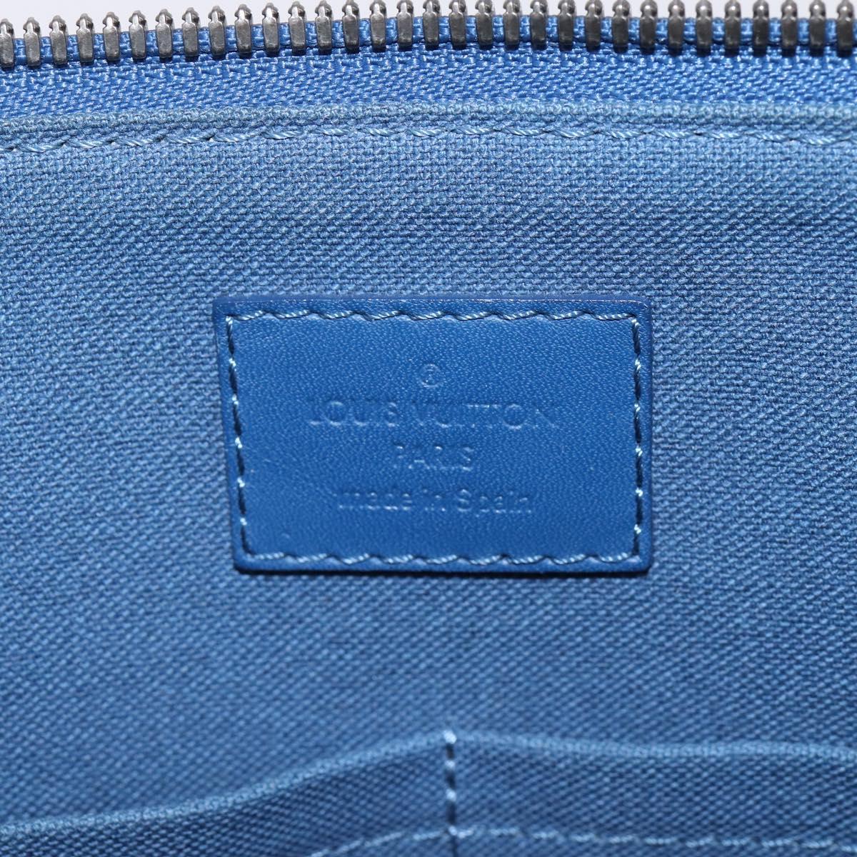 LOUIS VUITTON Damier Infini Porte DocumentsJules Bag Blue N41328 Auth 143959