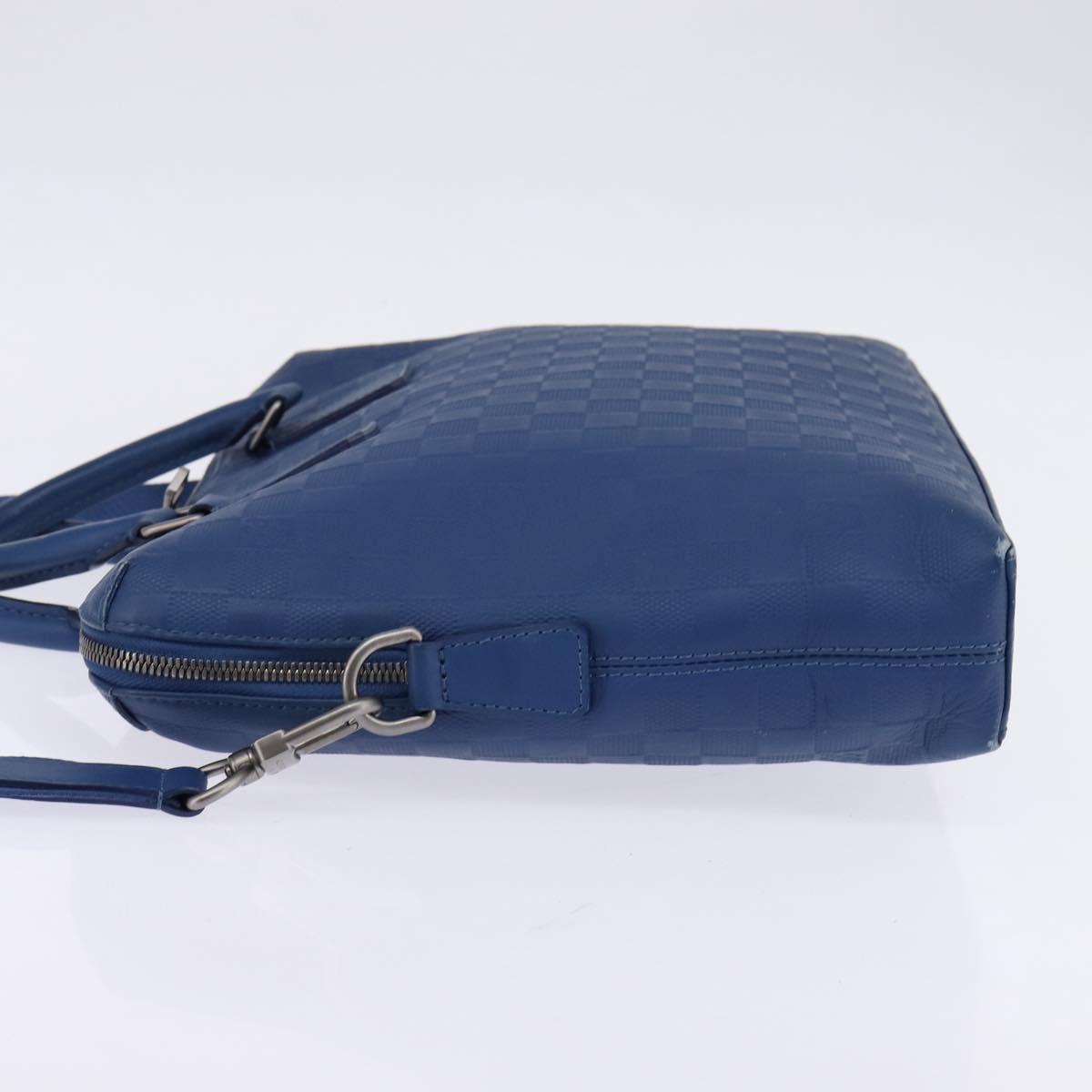 LOUIS VUITTON Damier Infini Porte DocumentsJules Bag Blue N41328 Auth 143959