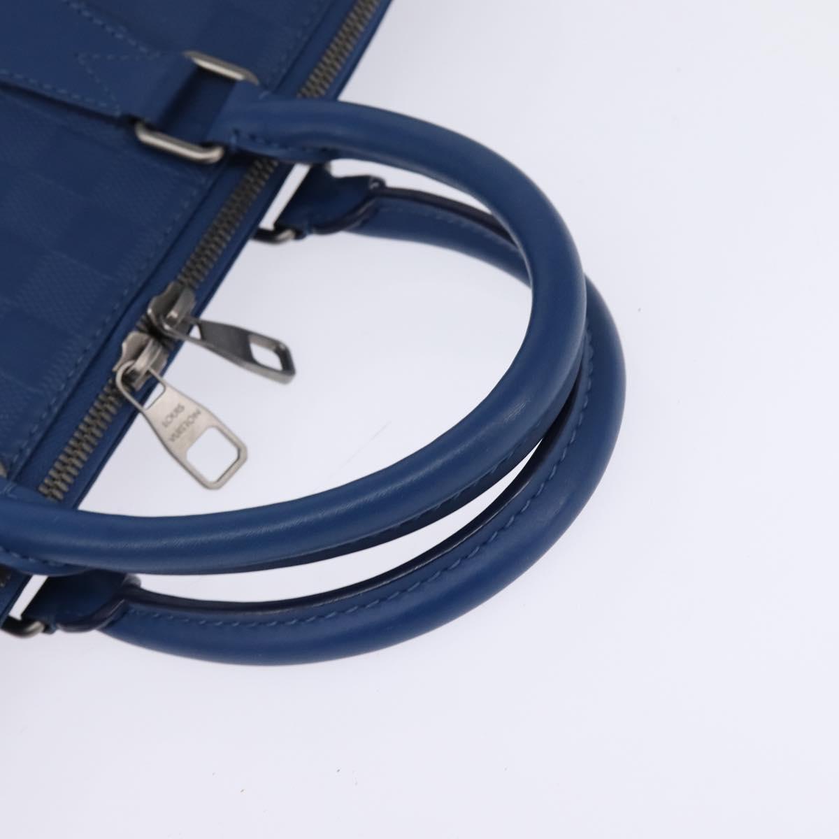 LOUIS VUITTON Damier Infini Porte DocumentsJules Bag Blue N41328 Auth 143959