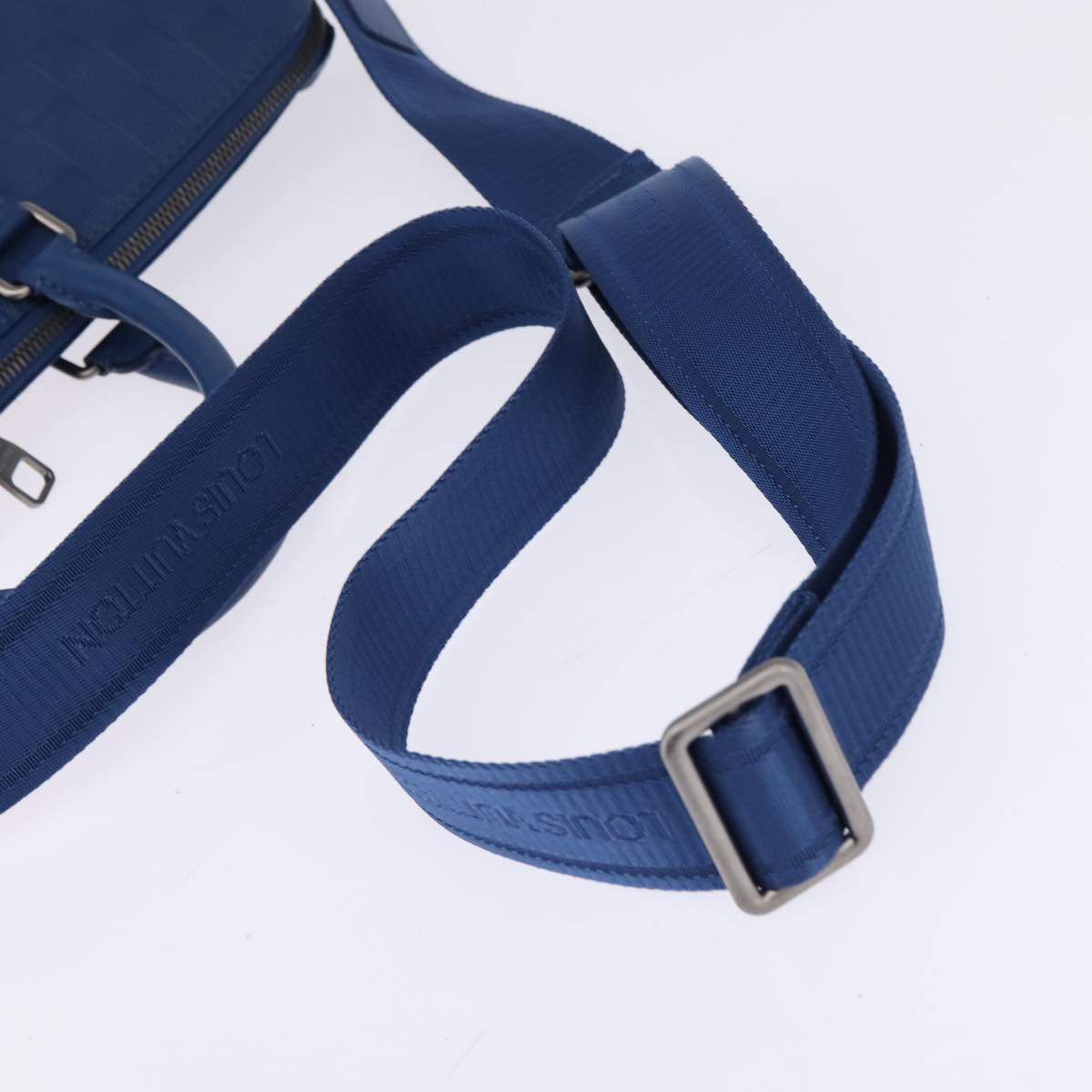 LOUIS VUITTON Damier Infini Porte DocumentsJules Bag Blue N41328 Auth 143959