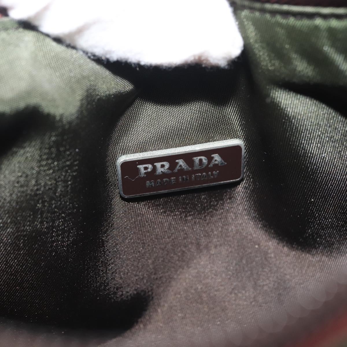 PRADA Hand Bag Nylon Green Auth 143961