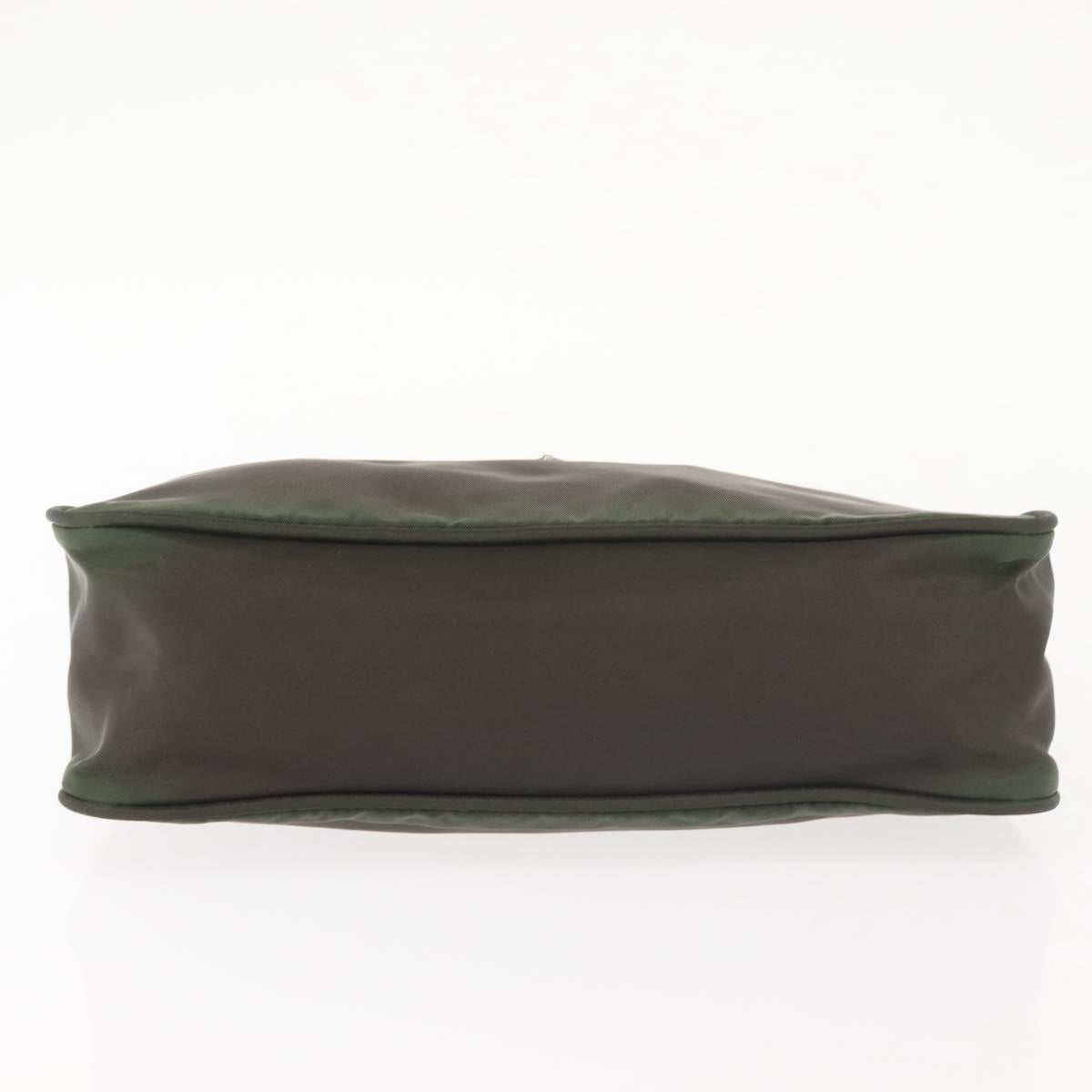 PRADA Hand Bag Nylon Green Auth 143961