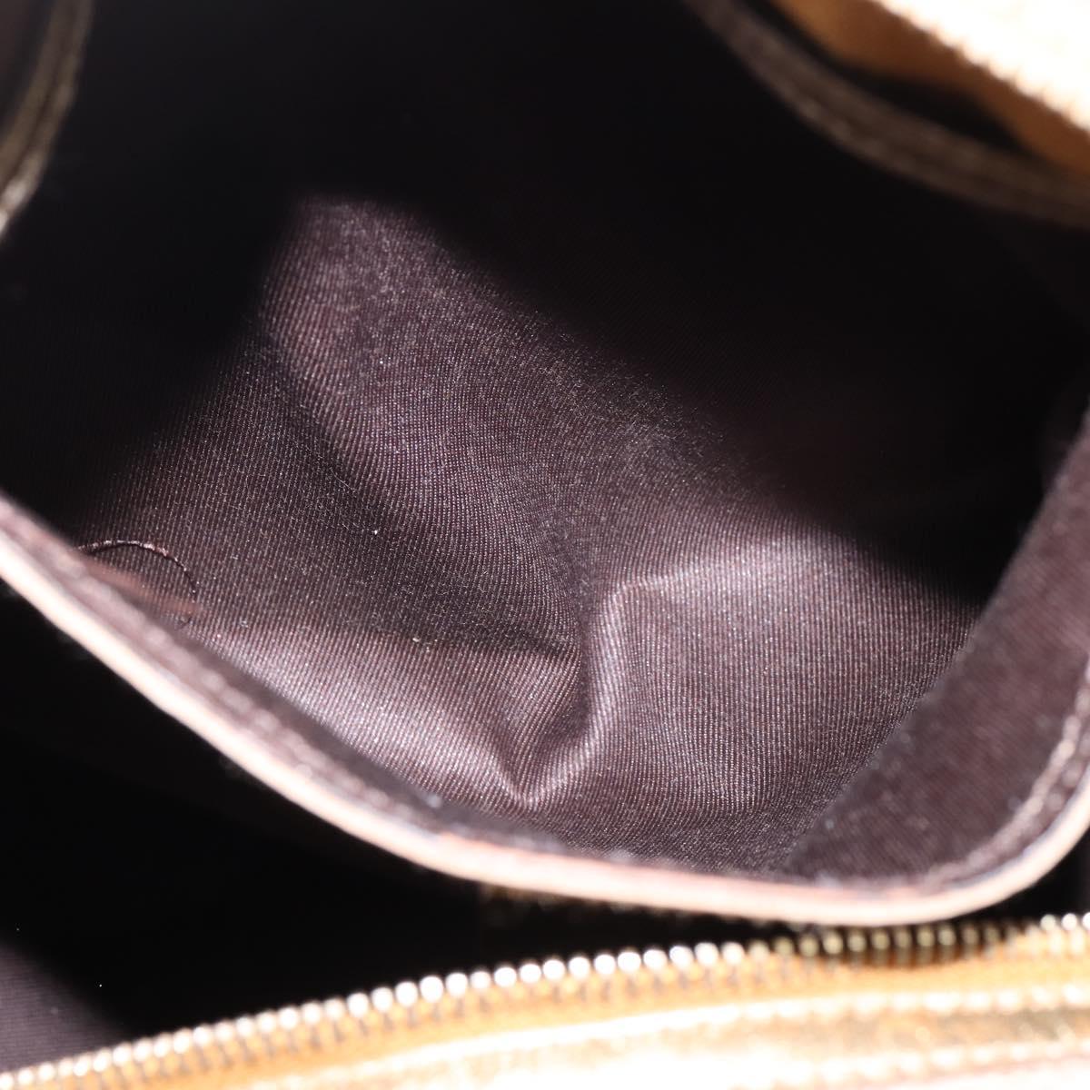 GUCCI GG Crystal Boston Bag Coated Canvas Beige Gold 193603 Auth 143964