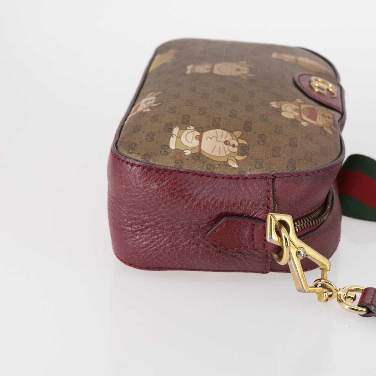 GUCCI Micro GG Supreme Doraemon Collaboration Bag PVC Beige 574886 Auth 143965