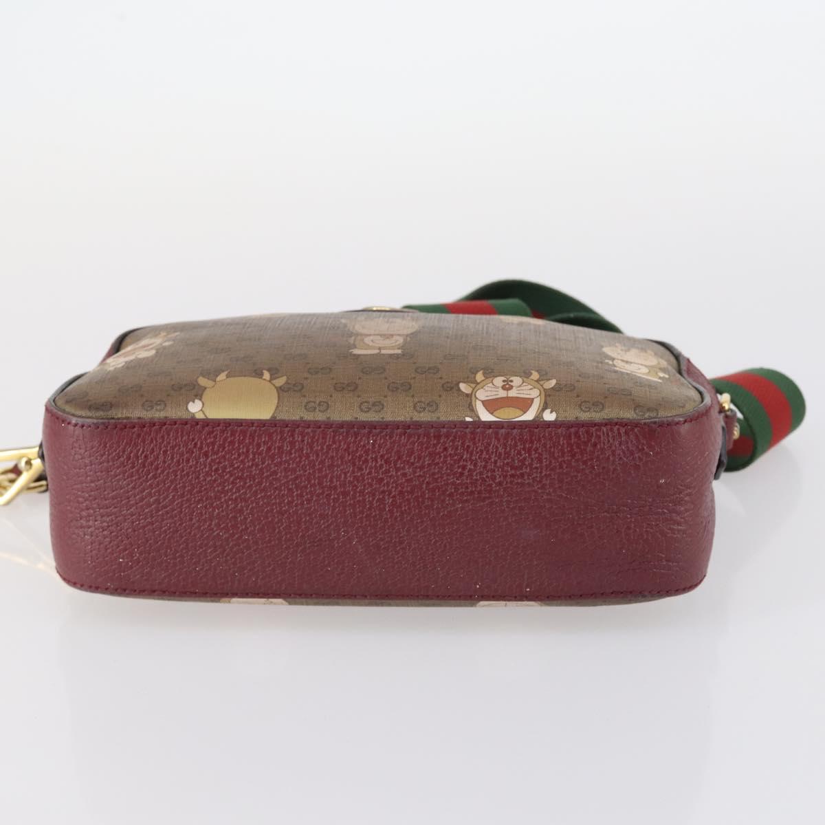 GUCCI Micro GG Supreme Doraemon Collaboration Bag PVC Beige 574886 Auth 143965